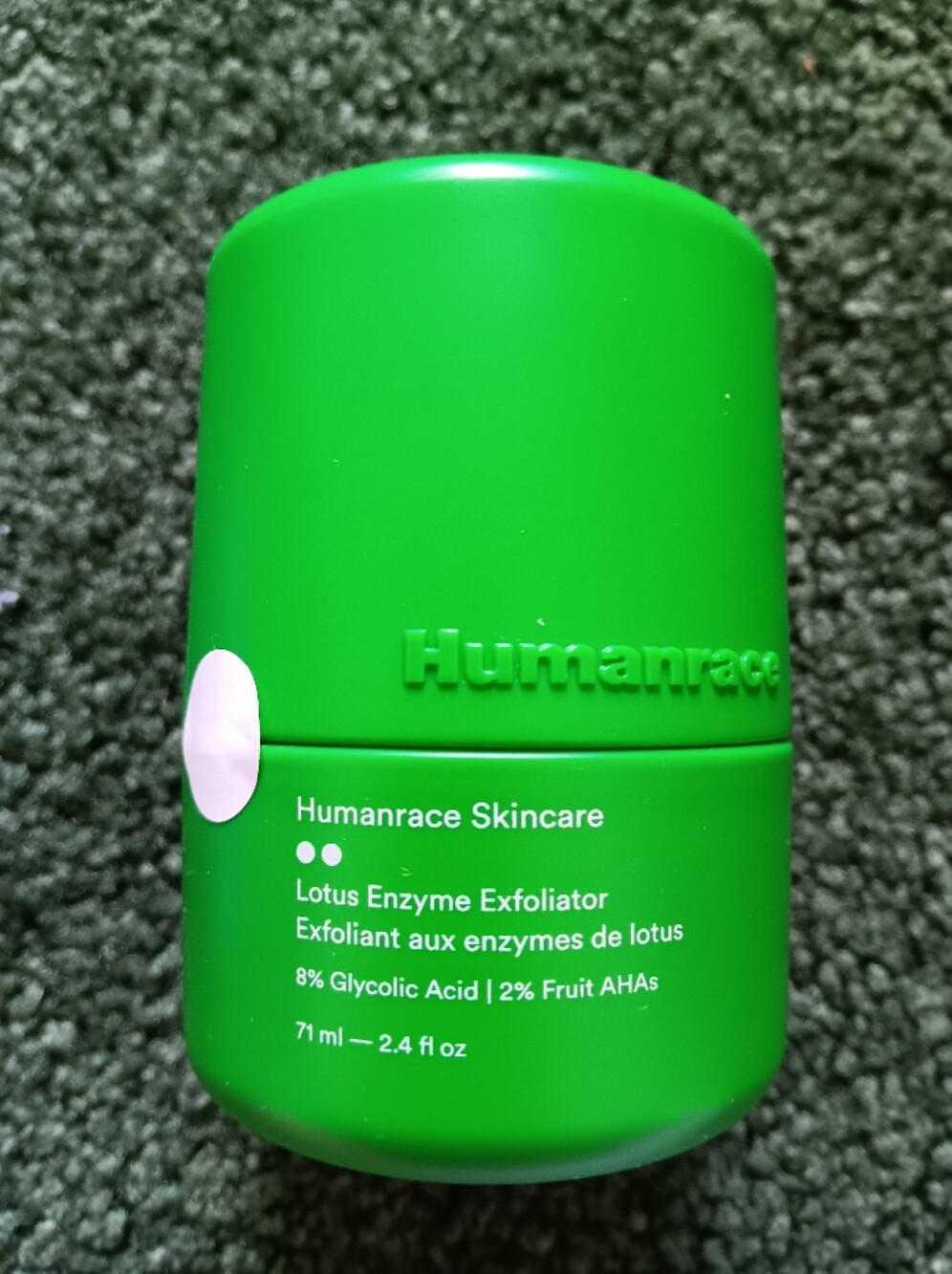 Humanrace Skincare Lotus Enzyme Exfoliator - Bright Green Tube 2.4 oz.